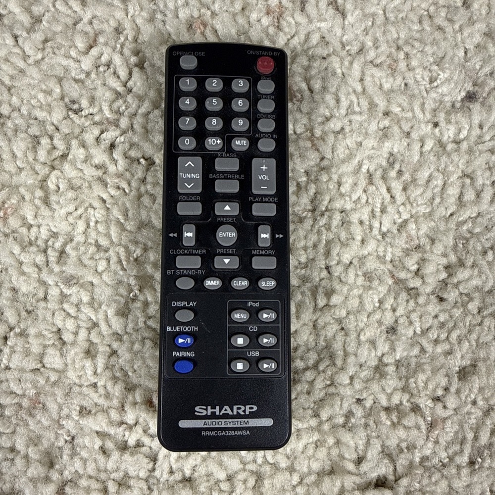 Genuine Sharp RRMCGA328AWSA Audio System Remote Control
